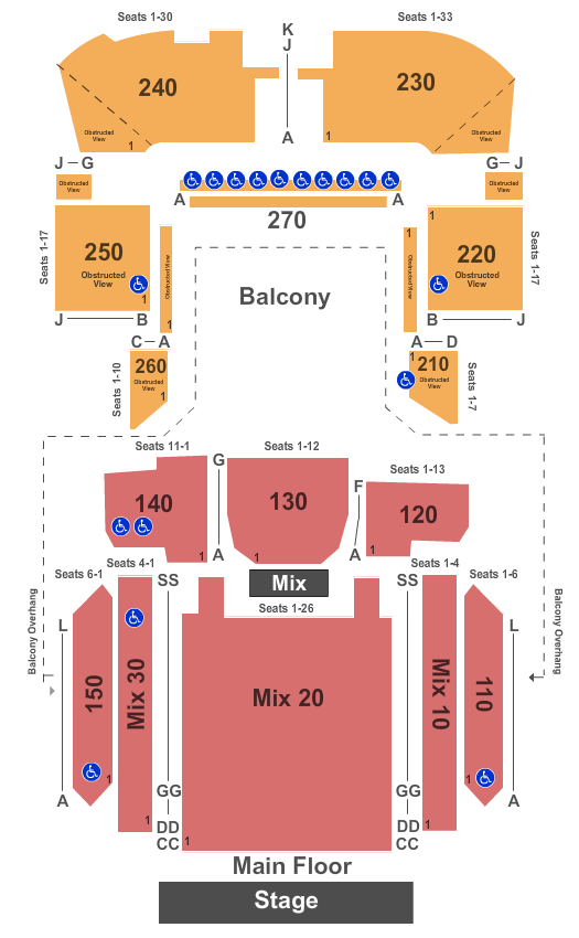 Motorcity Casino Hotel Seating Chart: Endstage Reserved