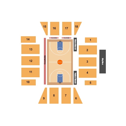 Mott Athletic Center Seating Chart: Basketball