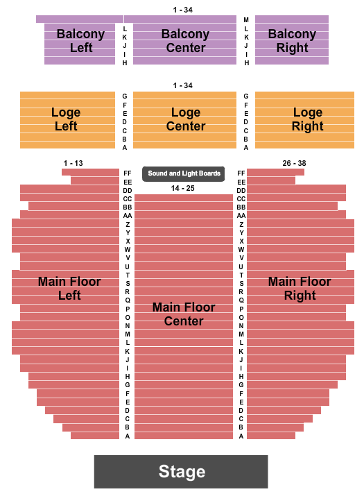 Mount Baker Theatre Seating Chart: Endstage
