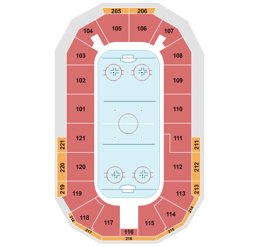 Hero Arena At Mountain America Center Seating Chart: Hockey