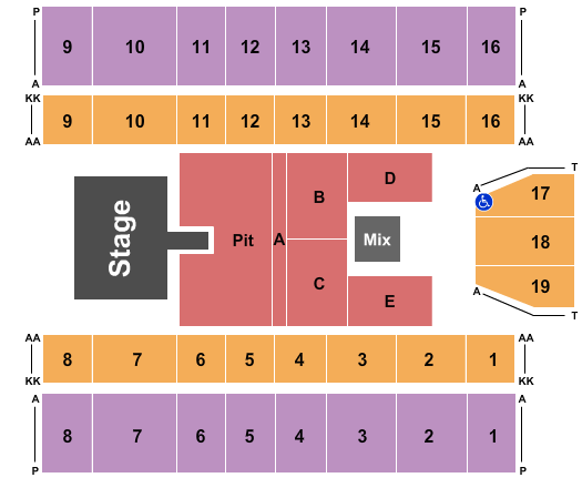 Marshall Health Network Arena Map