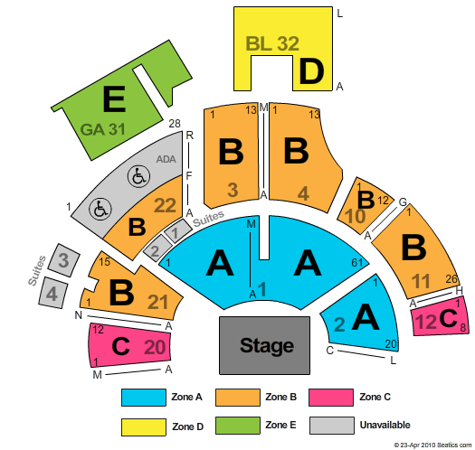 The Mountain Winery Seating Chart