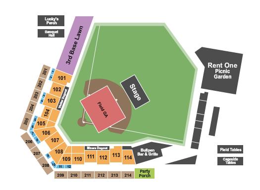 Marion Stadium Seating Chart: Blackberry Smoke
