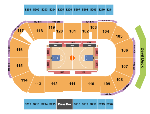 Mullett Arena Seating Chart: Basketball