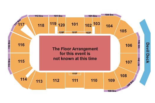 Mullett Arena Seating Chart: Generic Floor