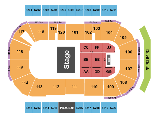 Mullett Arena Seating Chart: Half House