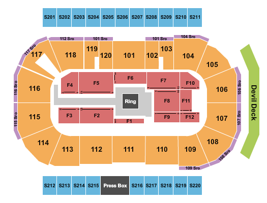 Mullett Arena Seating Chart: WWE