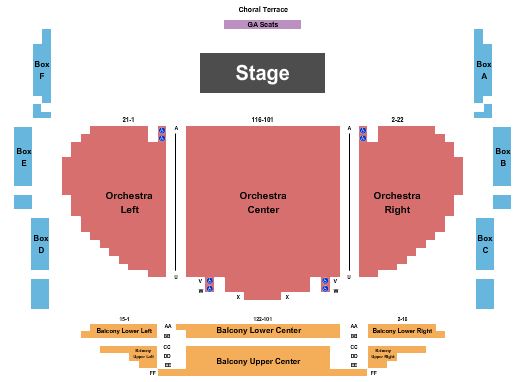Murchison Performing Arts Center Seating Chart: End Stage