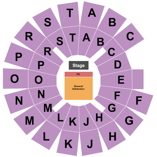 Murphy Center Seating Chart: Center Stage GA/PIT