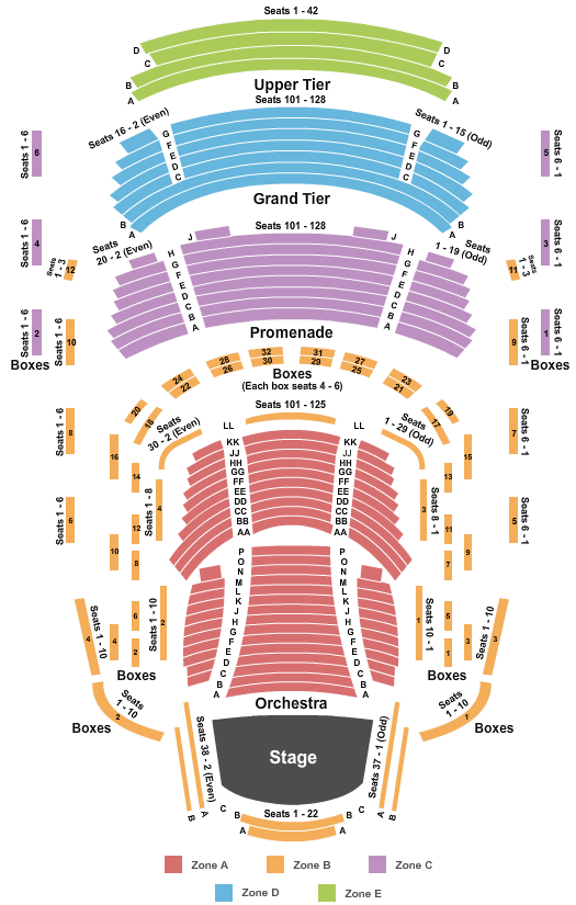 Music Center At Strathmore Seating Chart