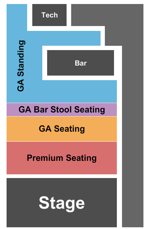 Music Farm - Charleston Seating Chart: Premium/Seated/Barstool/Standing