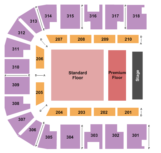 Muskogee Civic Center Seating Chart: Endstage Premium