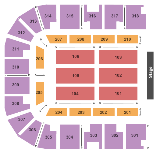 Muskogee Civic Center Seating Chart: Endstage