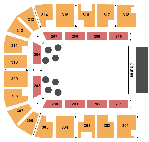 Muskogee Civic Center Seating Chart: Rodeo