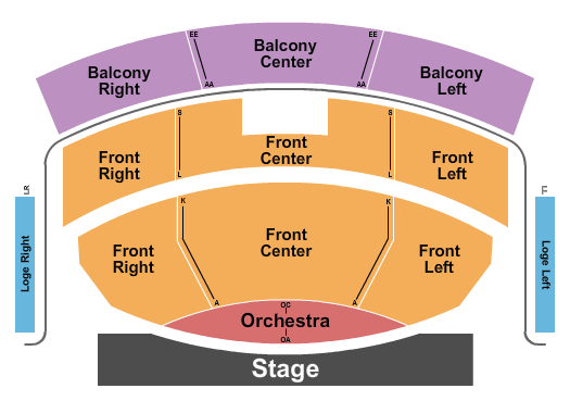 Myer Horowitz Theatre Seating Chart: Endstage Front/Balcony
