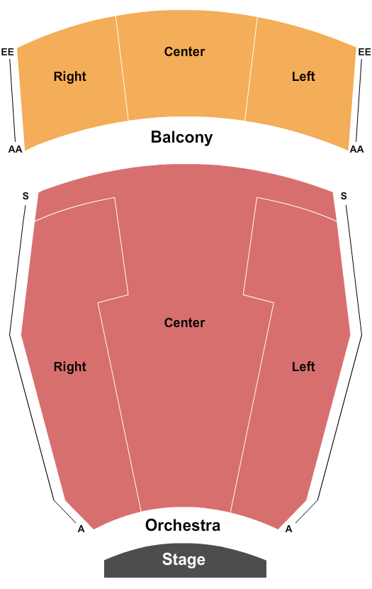 Myer Horowitz Theatre Seating Chart: End Stage