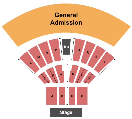 Mystic Lake Amphitheatre Seating Chart: Endstage Reserved & GA