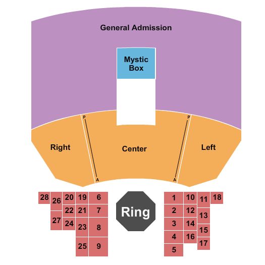 Mystic Lake Showroom Seating Chart: LFA