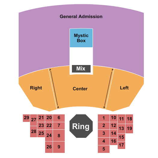 Mystic Lake Showroom Seating Chart: LFA