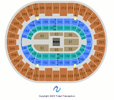 North Charleston Coliseum Seating Map