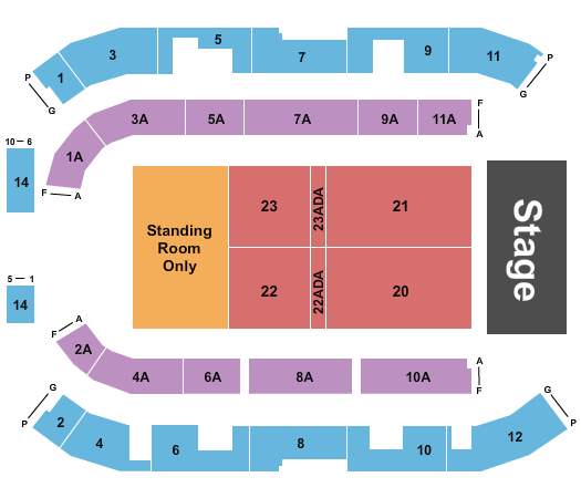 All Seasons Arena At North Dakota State Fairgrounds Seating Chart: Endstage 2