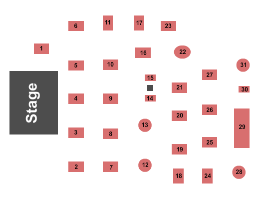 NICO Kitchen & Bar Seating Chart: Tables