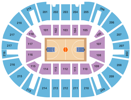 NIU Convocation Center Seating Chart: Basketball