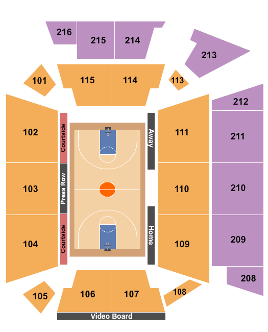 NJIT Wellness and Events Center Seating Chart: Basketball