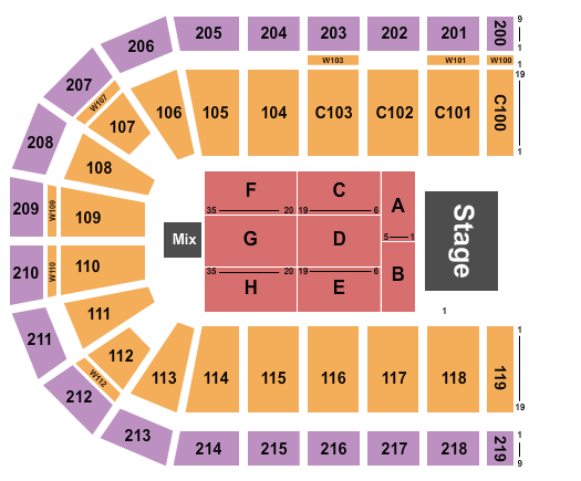 NOW Arena Seating Chart: Endstage RSV