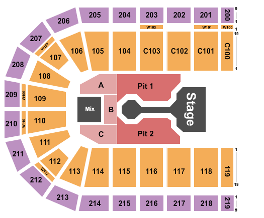 NOW Arena Seating Chart: Josiah Queen
