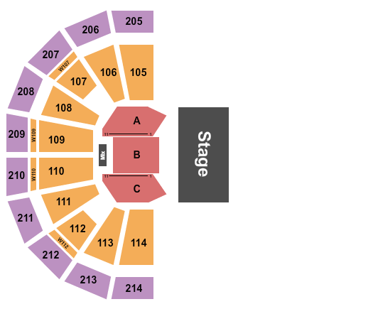 NOW Arena Seating Chart: Quarter House