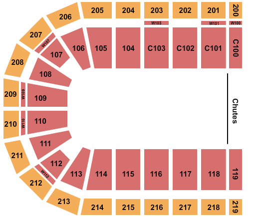 NOW Arena Seating Chart: Rodeo 3