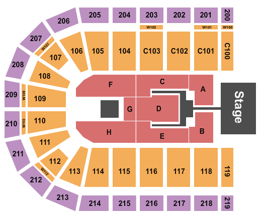 NOW Arena Seating Chart: Toby Mac