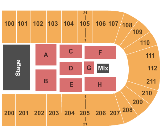 NRG Arena Seating Chart: End Stage