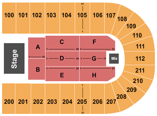NRG Arena Seating Chart: Endstage 6