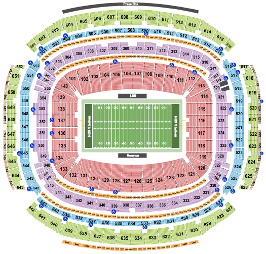 NRG Stadium Seating Chart: Football - Texas Bowl