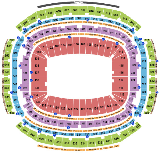 NRG Stadium Seating Chart: Open Floor