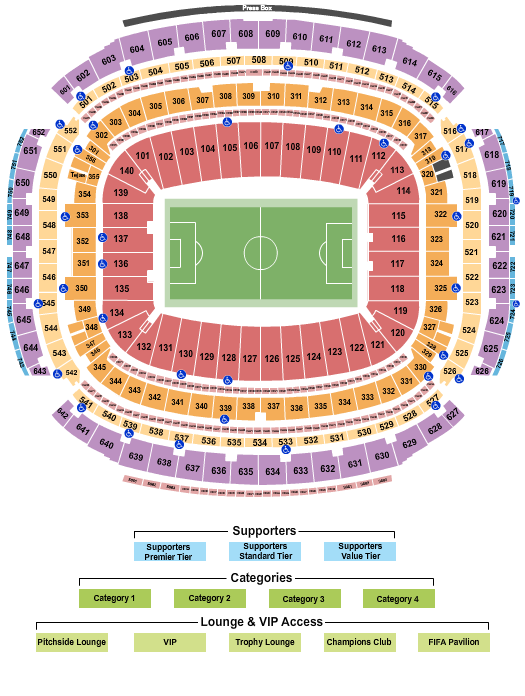 NRG Stadium Seating Chart: Soccer RW World Cup