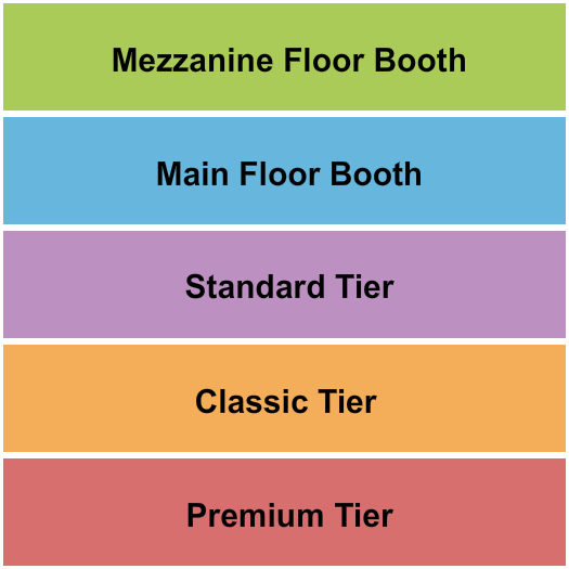NV Music Hall Seating Chart: Tier/Booth