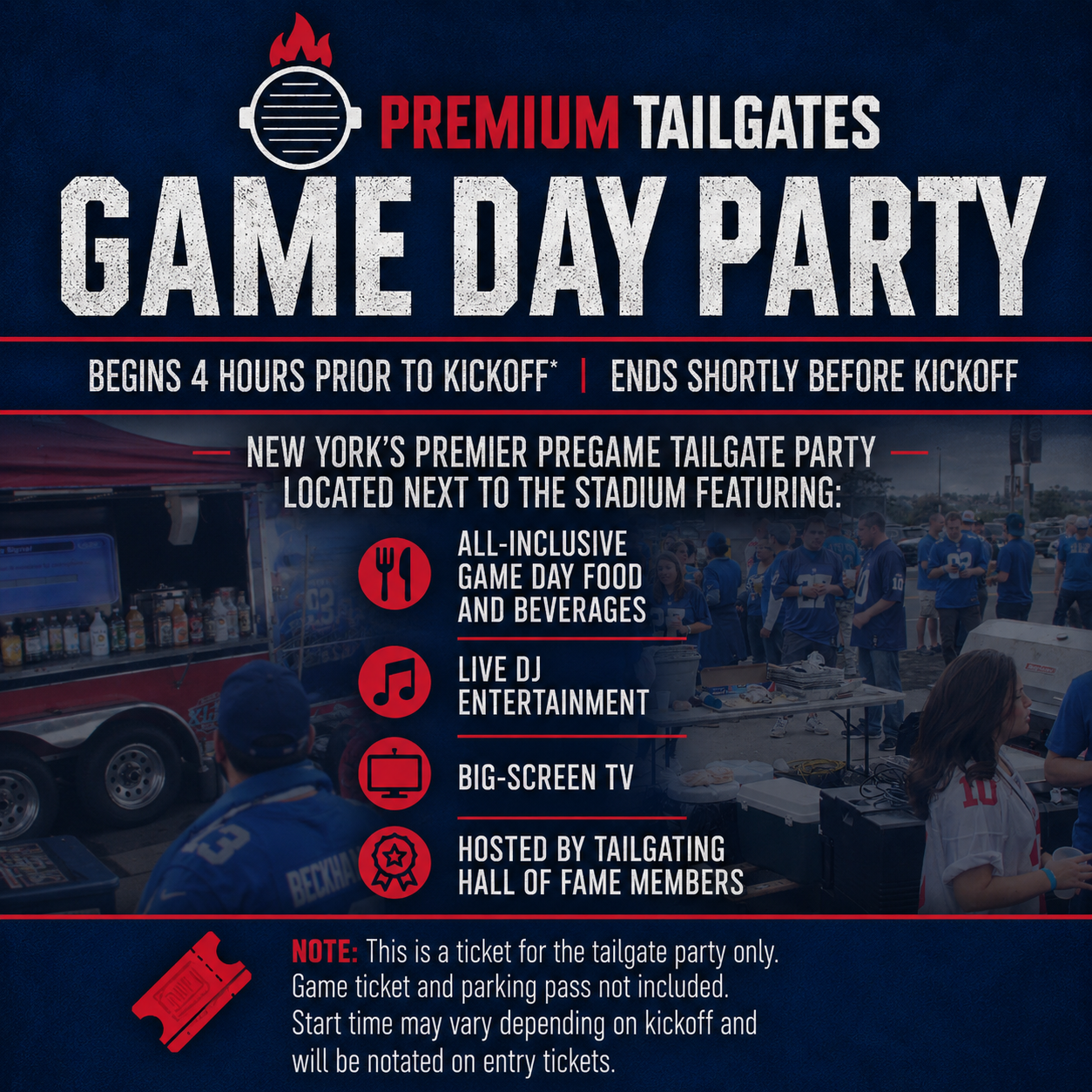 Premium Tailgate Tent - NY Seating Chart: Premium Tailgate - Giants