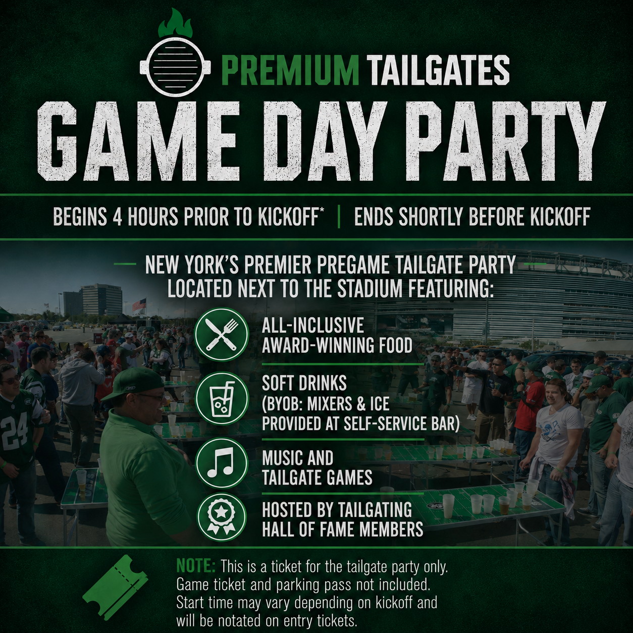 Premium Tailgate Tent - NY Seating Chart: Premium Tailgate - Jets