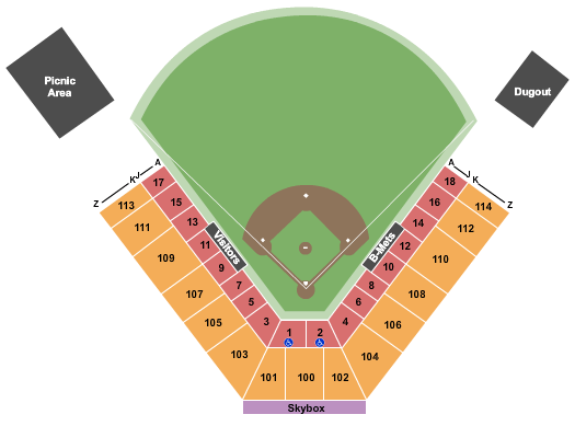 Canal Park Detailed Seating Chart