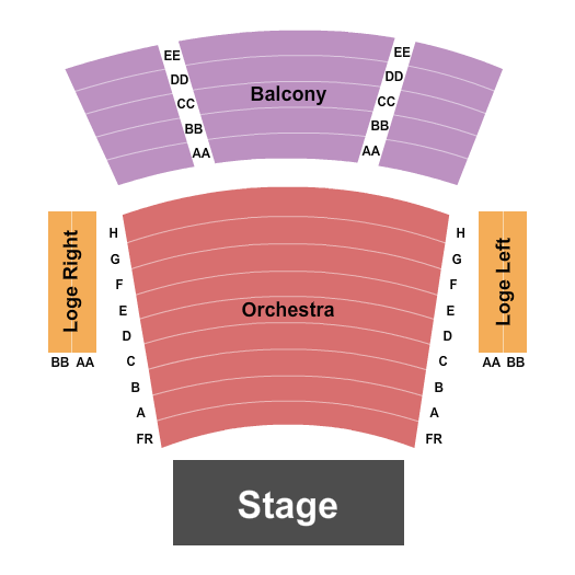 Nancy L. Donahue Theatre at Liberty Hall Seating Chart: Endstage