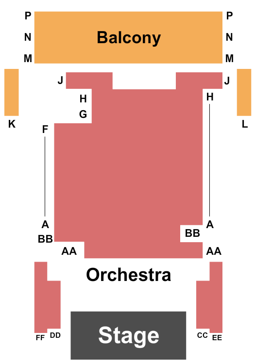 Nantucket Performing Arts Center Seating Chart: Endstage