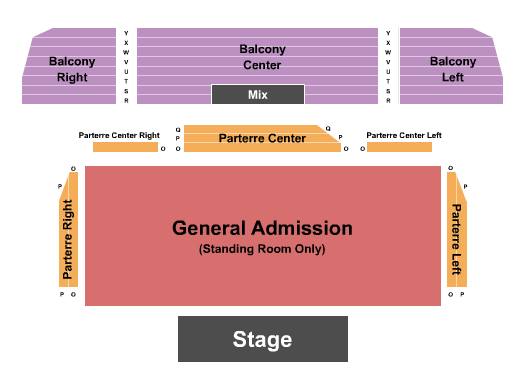 Nashua Center for the Arts Seating Chart: Endstage GA