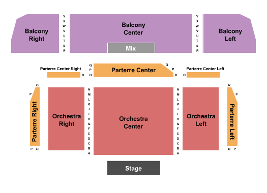 Nashua Center for the Arts Seating Chart: End Stage