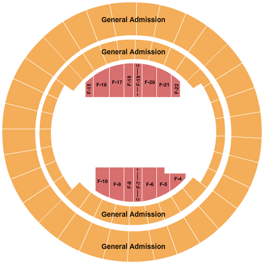 Nashville Municipal Auditorium Seating Chart: Circus GA