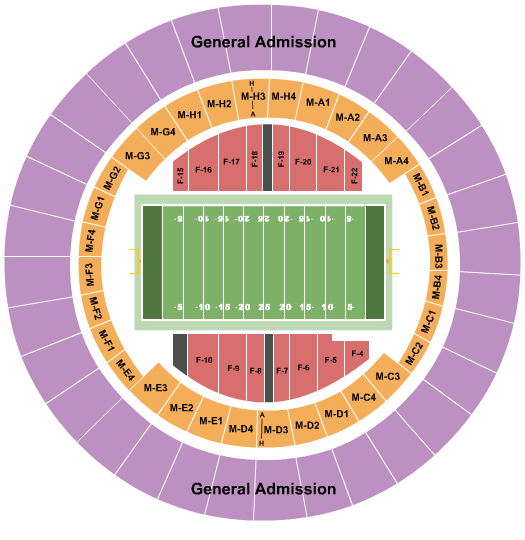 Nashville Municipal Auditorium Seating Chart: Football