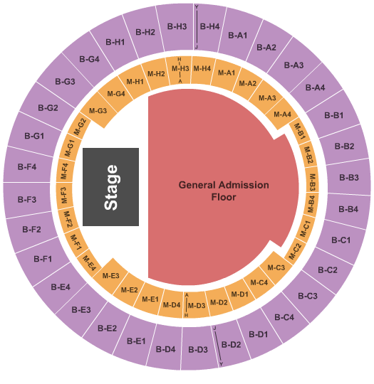 Nashville Municipal Auditorium Seating Chart: Endstage GA