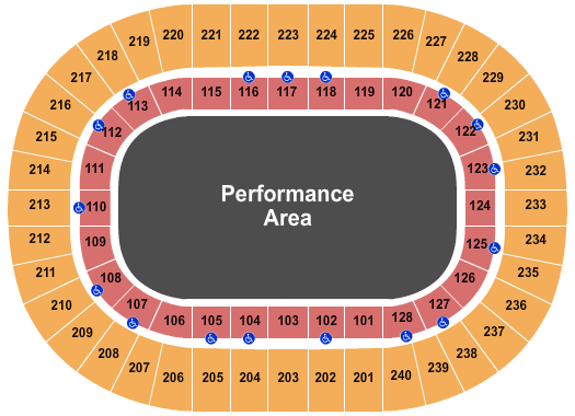 Nassau Veterans Memorial Coliseum Seating Chart: Performance Area